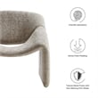 Maklaine Contemporary Dense Foam Padding Accent Chair in Khaki