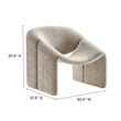 Maklaine Contemporary Dense Foam Padding Accent Chair in Khaki