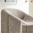 Maklaine Contemporary Dense Foam Padding Accent Chair in Khaki