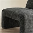 Maklaine Contemporary Dense Foam Padding Accent Chair in Carbon Black