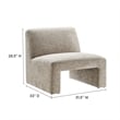 Maklaine Contemporary Dense Foam Padding Accent Chair in Khaki