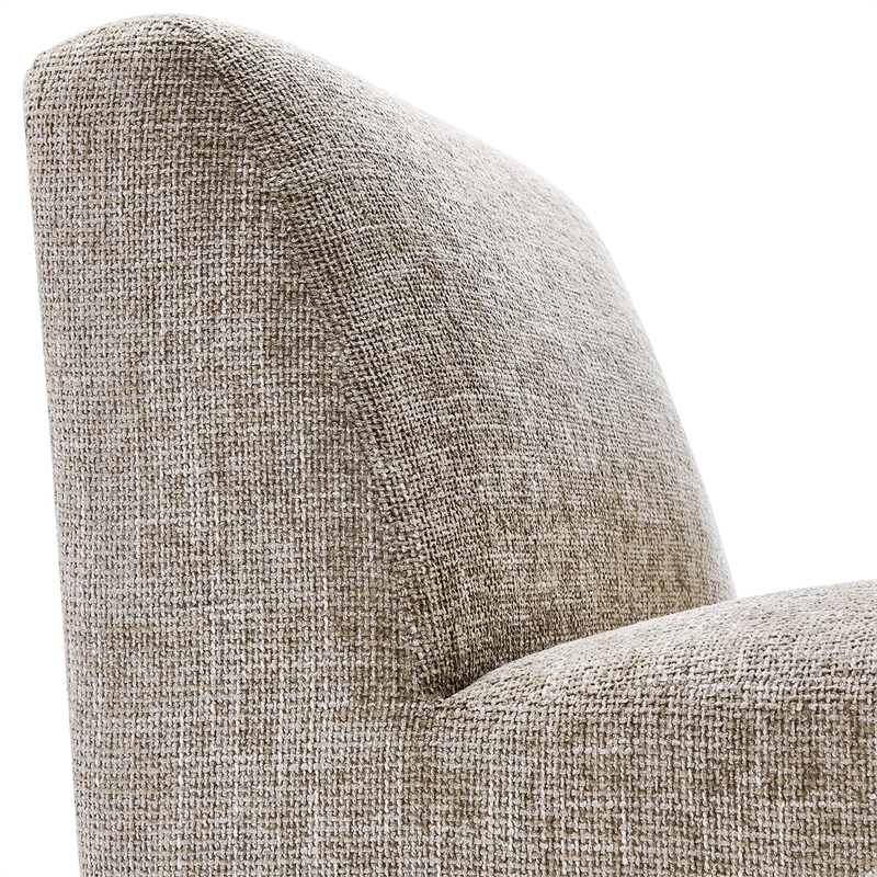 Maklaine Contemporary Dense Foam Padding Accent Chair in Khaki