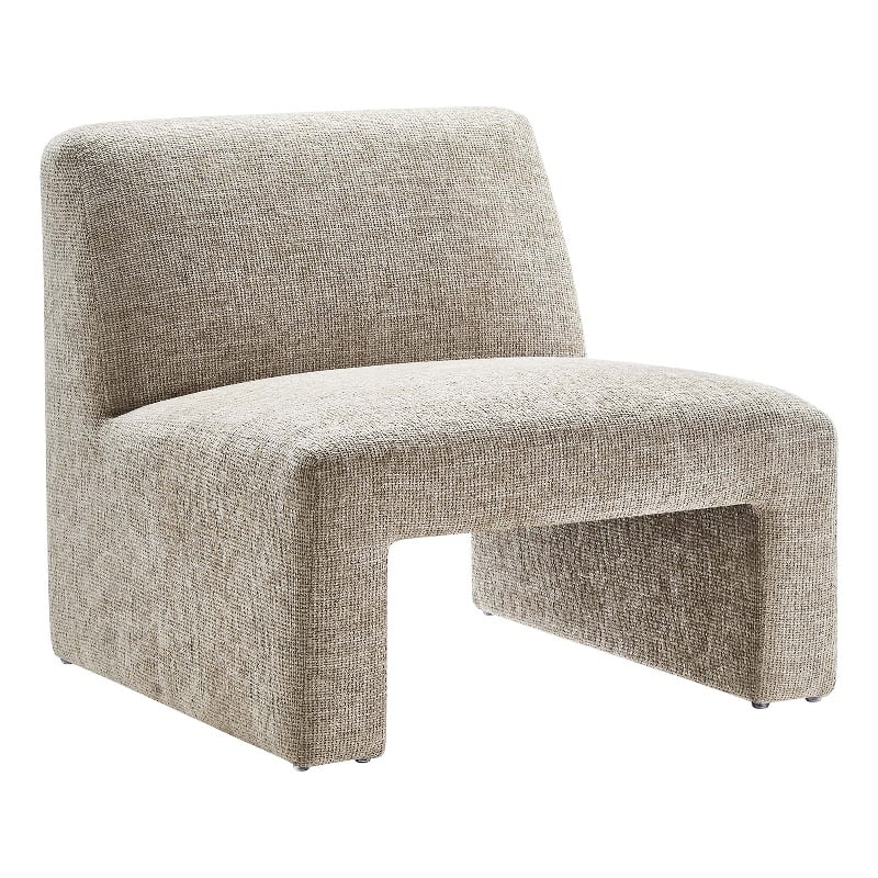 Maklaine Contemporary Dense Foam Padding Accent Chair in Khaki
