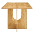 Maklaine Modern / Contemporary Solid Mango Wood Dining Table in Oak
