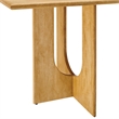 Maklaine Modern / Contemporary Solid Mango Wood Dining Table in Oak