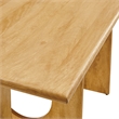 Maklaine Modern / Contemporary Solid Mango Wood Dining Table in Oak