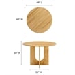 Maklaine Modern / Contemporary Solid Mango Wood Dining Table in Oak