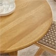 Maklaine Modern / Contemporary Solid Mango Wood Dining Table in Oak