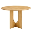 Maklaine Modern / Contemporary Solid Mango Wood Dining Table in Oak