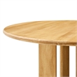 Maklaine Modern / Contemporary Solid Mango Wood Dining Table in Oak