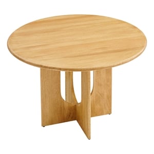 Maklaine Modern / Contemporary Solid Mango Wood Dining Table in Oak