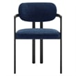 Maklaine Contemporary Open Back Design Dining Chair in Black Navy