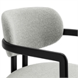 Maklaine Contemporary Open Back Design Dining Chair in Black Dove Gray