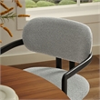 Maklaine Contemporary Open Back Design Dining Chair in Black Dove Gray