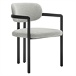 Maklaine Contemporary Open Back Design Dining Chair in Black Dove Gray