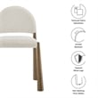 Maklaine Contemporary Arched Half-Moon Backrest Dining Side Chair in Brass Cream