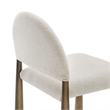 Maklaine Contemporary Arched Half-Moon Backrest Dining Side Chair in Brass Cream