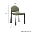 Maklaine Contemporary Arched Half-Moon Backrest Dining Side Chair in Black Leaf
