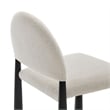 Maklaine Contemporary Arched Half-Moon Backrest Dining Side Chair in Black Cream