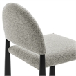 Maklaine Contemporary Arched Half-Moon Backrest Dining Side Chair in Black Camel
