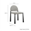 Maklaine Contemporary Arched Half-Moon Backrest Dining Side Chair in Black Camel