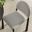 Maklaine Contemporary Arched Half-Moon Backrest Dining Side Chair in Black Camel