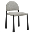 Maklaine Contemporary Arched Half-Moon Backrest Dining Side Chair in Black Camel