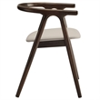 Maklaine Kiln-Dried Solid Elm Wood Frame Dining Chair in Stone