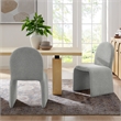 Maklaine Contemporary Arch Armless Dining Chair in Dove Gray