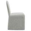 Maklaine Contemporary Arch Armless Dining Chair in Dove Gray