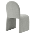 Maklaine Contemporary Arch Armless Dining Chair in Dove Gray
