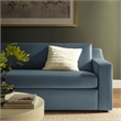 Maklaine Modern / Contemporary Dense Foam Padding Sofa in Cadet Blue