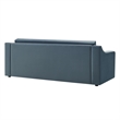 Maklaine Modern / Contemporary Dense Foam Padding Sofa in Cadet Blue