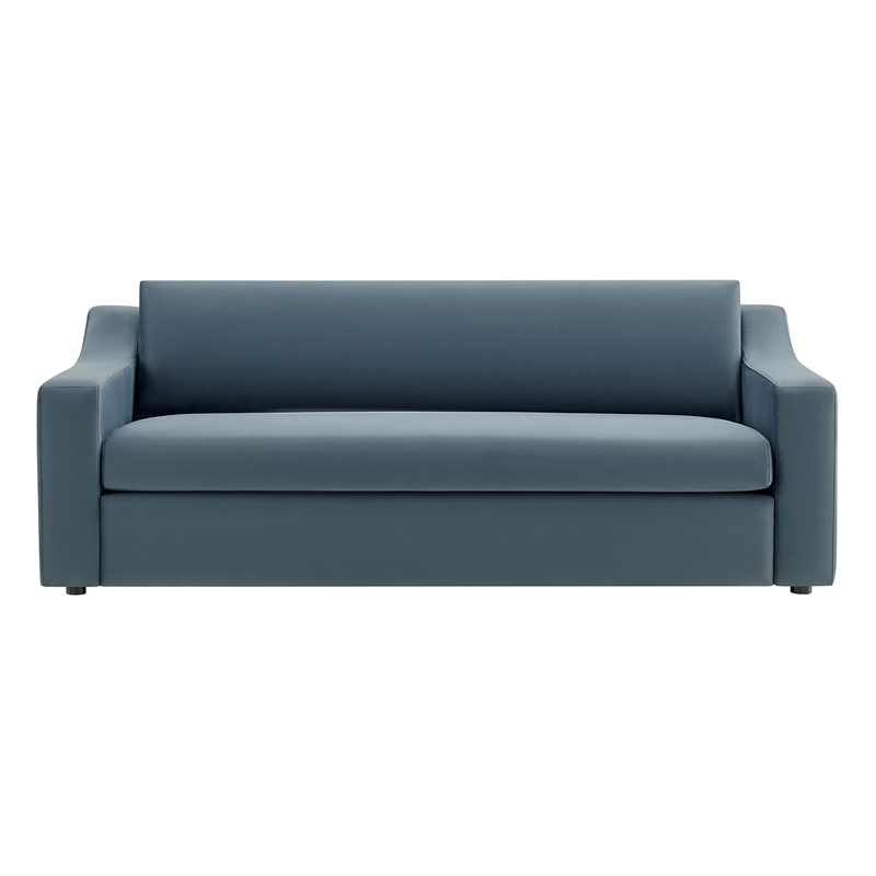 Maklaine Modern / Contemporary Dense Foam Padding Sofa in Cadet Blue