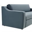 Maklaine Modern / Contemporary Dense Foam Padding Sofa in Cadet Blue
