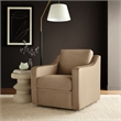 Maklaine Modern / Contemporary Performance Velvet Armchair in Taupe
