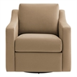 Maklaine Modern / Contemporary Performance Velvet Armchair in Taupe