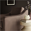 Maklaine Contemporary Performance Velvet Armchair in Chocolate