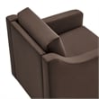 Maklaine Contemporary Performance Velvet Armchair in Chocolate