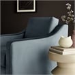 Maklaine Contemporary Performance Velvet Armchair in Cadet Blue