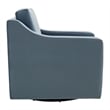 Maklaine Contemporary Performance Velvet Armchair in Cadet Blue