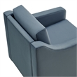 Maklaine Contemporary Performance Velvet Armchair in Cadet Blue