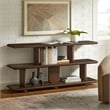Maklaine Modern / Contemporary 2-Tier Open Shelving Bookshelf in Walnut