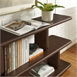 Maklaine Modern / Contemporary 2-Tier Open Shelving Bookshelf in Walnut
