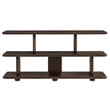 Maklaine Modern / Contemporary 2-Tier Open Shelving Bookshelf in Walnut