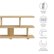Maklaine Modern / Contemporary 2-Tier Open Shelving Bookshelf in Natural