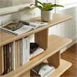Maklaine Modern / Contemporary 2-Tier Open Shelving Bookshelf in Natural