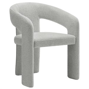 Maklaine Contemporary Upholstered Dining Accent Chair in Dove Gray