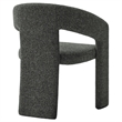 Maklaine Contemporary Upholstered Dining Accent Chair in Anthracite