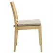 Maklaine Modern / Contemporary Dining Chair in Natural Finish